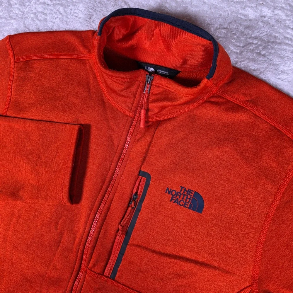 NEW The North Face Canyonlands Mens M/M Orange Stretch Full Zip L/S NF0A7V64D8E